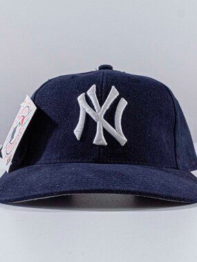 Vintage New York Yankees Logo Athletic Hat 90s Navy Strapback Plain Logo MLB